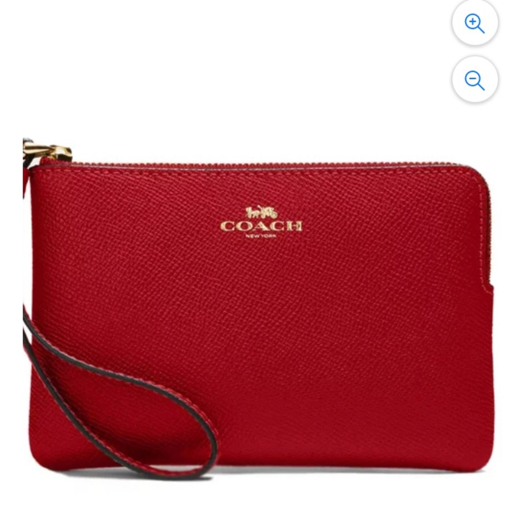 Coach Wrislet Wallet in Red/Gold